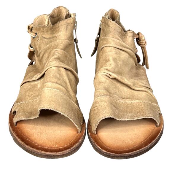 Miz Mooz Women’s Finley Tan Leather Gladiator Sandals Size 38 US 6.5 - Picture 7 of 11